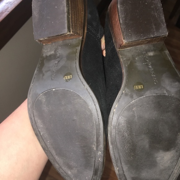 Lucky Brand Faux Suede Black Booties! - Picture 6 of 6